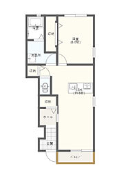 セレブレート1 1LDKの間取図画像