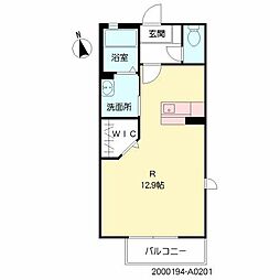 シャーメゾンα ワンルームの間取図画像