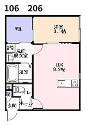 anthem (アンセム) 1LDKの間取図画像