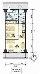 サンライズロード北一通り 1LDKの間取図画像
