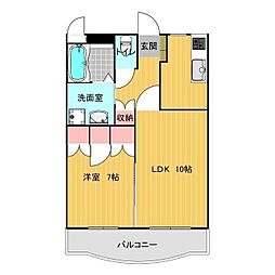 アステロード曙 1LDKの間取図画像