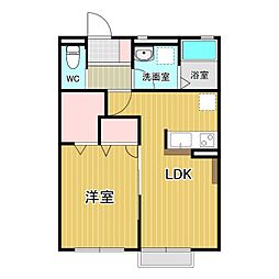 リブレスト 1LDKの間取図画像