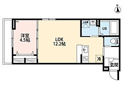 robot home 荻窪(ロボットホームオギクボ) 1LDKの間取図画像