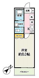 エスポワール・K岩槻 1Kの間取図画像