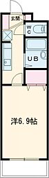 コート新屋敷 1Kの間取図画像