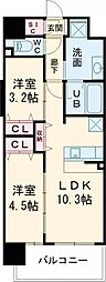 スプランディッド新金岡 2LDKの間取図画像