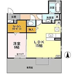 カスティージョ 1LDKの間取図画像