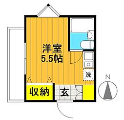 メゾンブロケード・立川 ワンルームの間取図画像