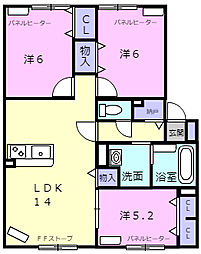 ファミリーコーポ 3LDKの間取図画像