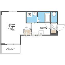 M-city千林大宮 1Kの間取図画像