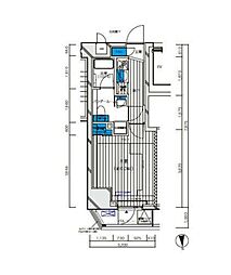 メインステージ八王子TokyoWest 1Kの間取図画像