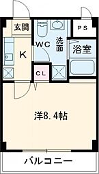 ダブルツリー7番館 1Kの間取図画像