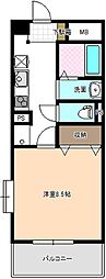 ベイシティ桔梗5 1Kの間取図画像
