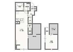 ベルリード緑町 1LDKの間取図画像