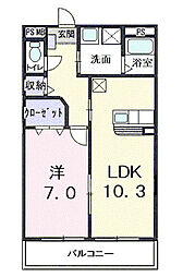 ヴィラエスペランサ 1LDKの間取図画像
