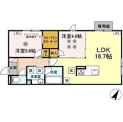 アトレ泉台 2LDKの間取図画像