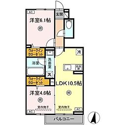 ロイヤルタウン大和町尼寺 2LDKの間取図画像