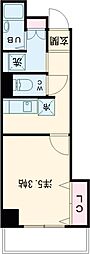 デ・クメール宝町 1Kの間取図画像