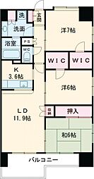 グレイスガーデン高崎 3LDKの間取図画像