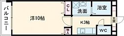 ラピュタ 1Kの間取図画像