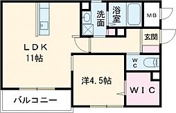 ラニカイ 1LDKの間取図画像