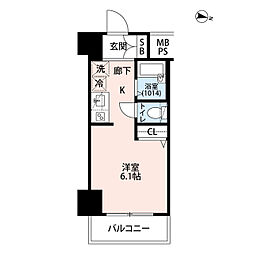 ラグジュアリーガーデン東松戸 1Kの間取図画像