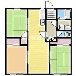 タウニー四和 3LDKの間取図画像