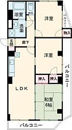 エステート長森 3LDKの間取図画像