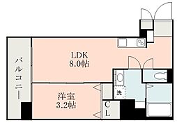 ラ・シック九品寺 1LDKの間取図画像