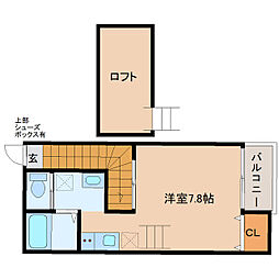 アスコット文化町 1Kの間取図画像