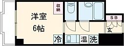 ウエストハウスINLani ワンルームの間取図画像