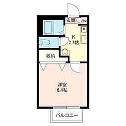 ラブラドールアパートメント 1Kの間取図画像