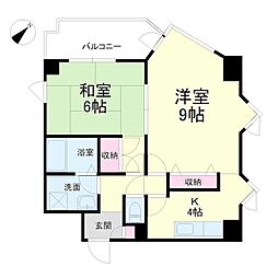 ツインコート寺島A棟 2Kの間取図画像