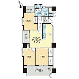 ロワールマンション大濠2 3LDKの間取図画像