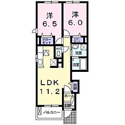 カーポラヴォーロ1 2LDKの間取図画像