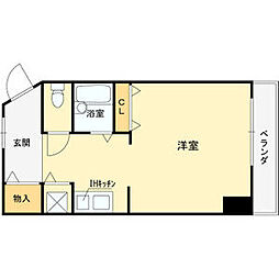 シャルル泉大津 ワンルームの間取図画像