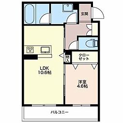 Sunshine 1LDKの間取図画像