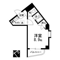 メゾンノーブル 1Kの間取図画像