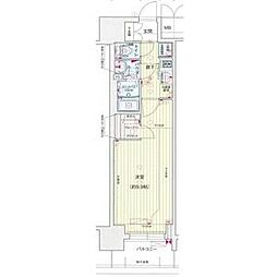 プレサンス丸の内リラティ 1Kの間取図画像