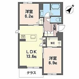 Garret 2LDKの間取図画像