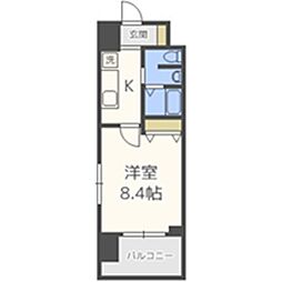 グランカーサ梅田北 1Kの間取図画像