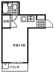 サニーヒル ワンルームの間取図画像