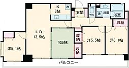 ダイアパレス南笹口 4LDKの間取図画像