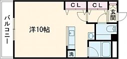 ユニティー二葉 ワンルームの間取図画像