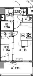 福岡市中央区渡辺通5丁目マンション 1LDKの間取図画像