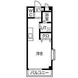 エミネンス ワンルームの間取図画像