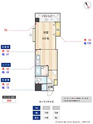 クロスステージ博多駅前 1Kの間取図画像