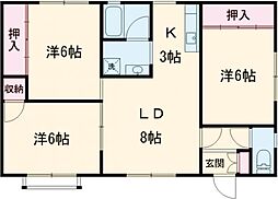ヤマシタマンション 3LDKの間取図画像