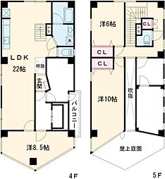 NOBSON西新町駅前 3LDKの間取図画像