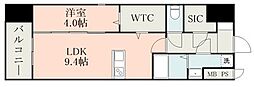 レクシア フラッツ桜町 1LDKの間取図画像